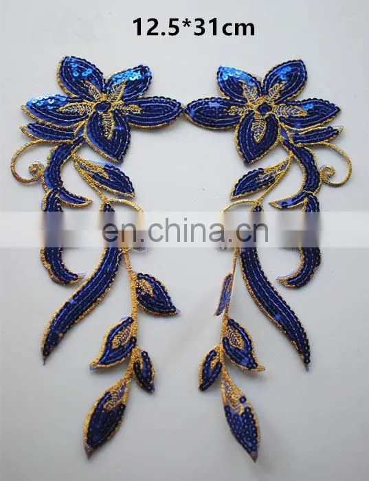 2017 New Developing Fashion Colorful Embroidered Sequin Flower Patches Applique
