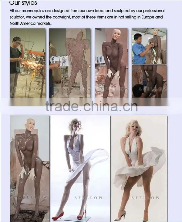 Realistic full body male movable mannequin for clothing company