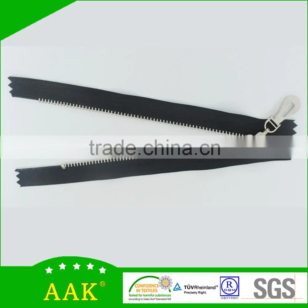 3# shining silver normal teeth close end designer zippers