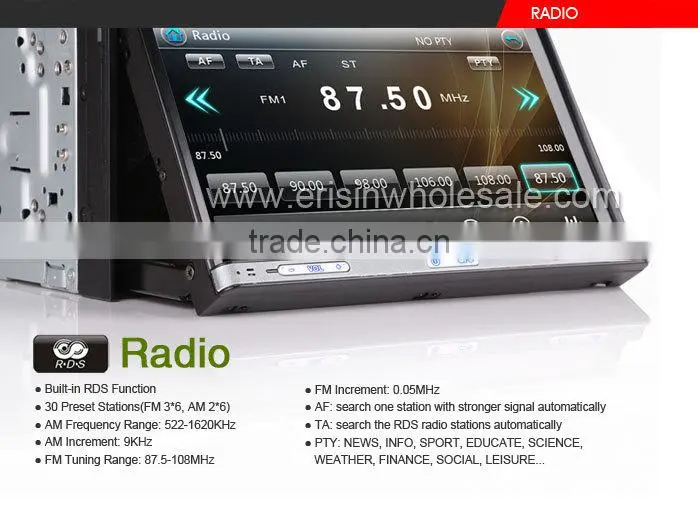 ES7051M 7" 2 Din Car DVD Player with 3G GPS Radio VMCD Win8 UI