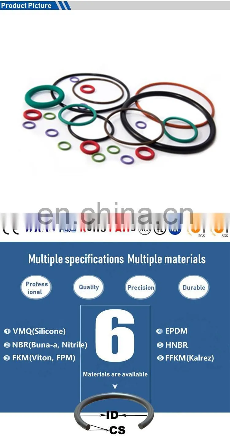China Factory High Quality Kalrez HNBR FKM HNBR O Ring Nitrile EPDM FFKM Silicon Rubber O-Rings