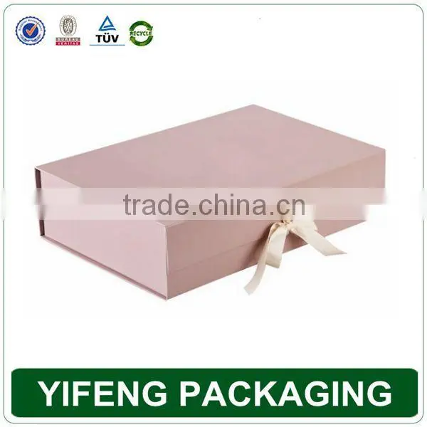 Floral Printed Dress Handmade Paper Gift Box For Wedding Dress