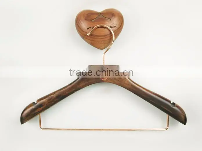 High quality infant children wooden clothes hanger cute baby wooden hanger with trousers hanger