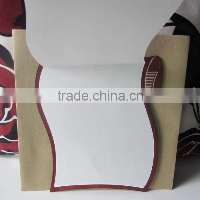2016 New Design Wave Shape Chocalate Luxury Wooden Wedding Card Invitation