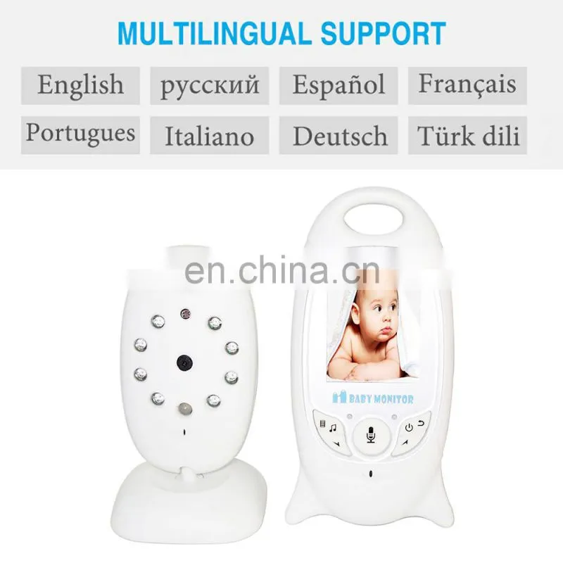 VB601 2.0inch LCD screen 2.4Ghz night vision shooting temperature detection digital audio baby monitor camera VB601
