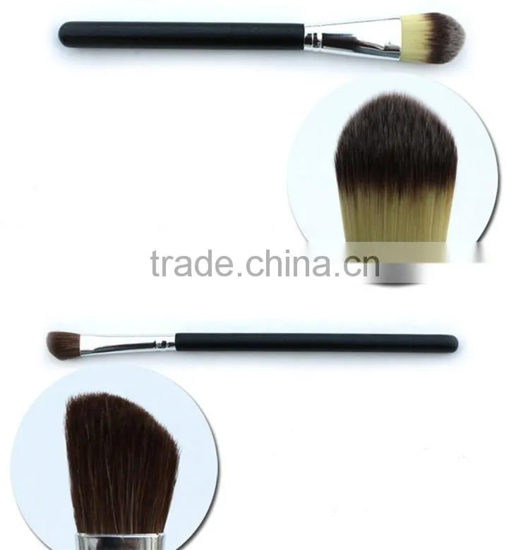 8pcs wood handle makeup brush kit with makeup brush bag