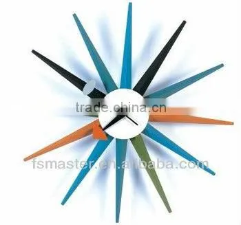 original quality Colorful sun wall clock