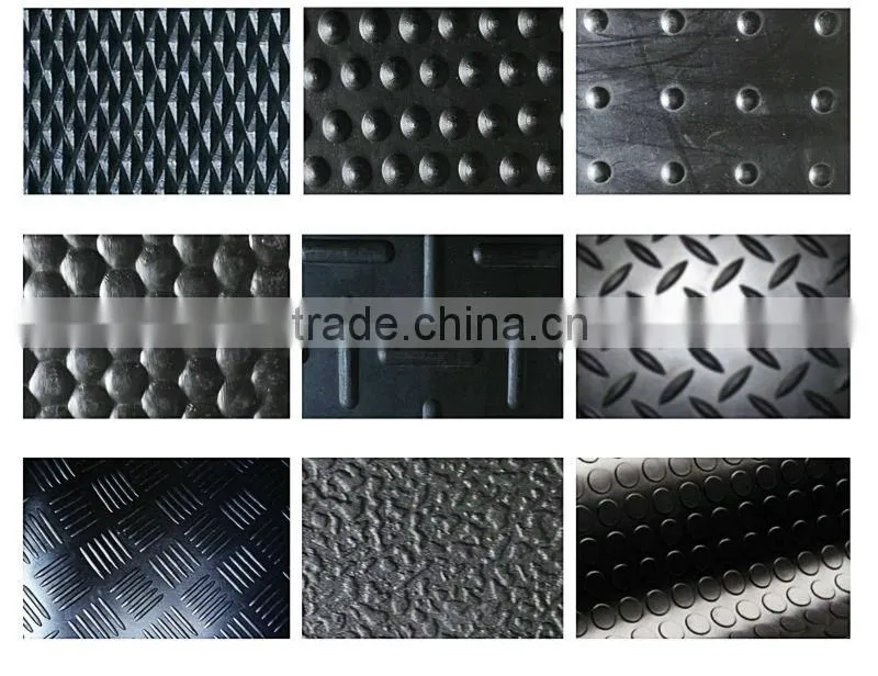 Wide & fine ribbed Anti-slip rubber mat