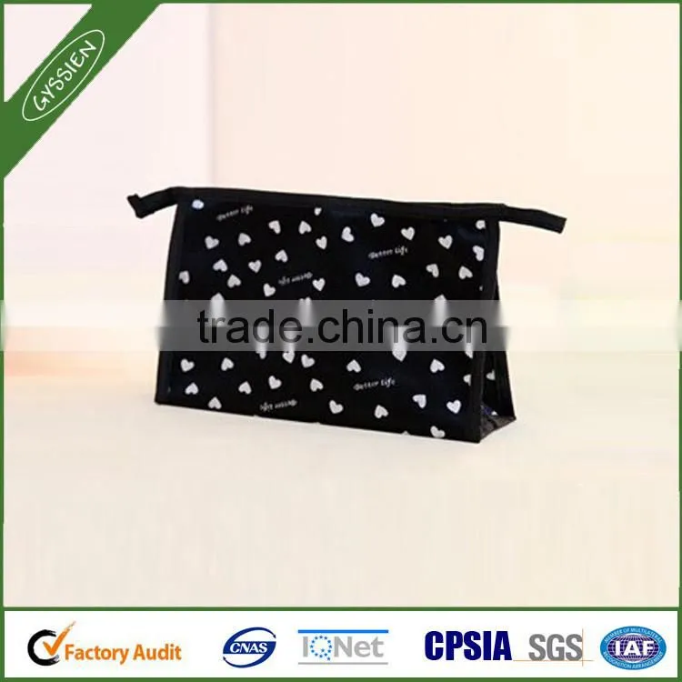 golden-brown dots small makeup bag