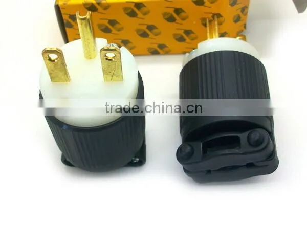 Super Nylon UL Listed Nema 6-15p industrial plug/American power plug/Nema Straight blade Plug 15A 250V