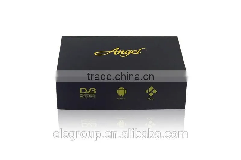 New DVB-S2+T2+Cable+IPTV satellite tv receiver openbox v8 angel android4.4 box with kodi