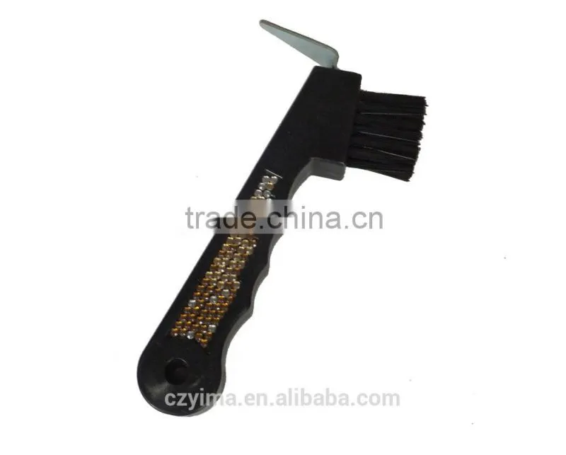 2015 NEW bling horse hoof pick with yellow gradient rhinestones
