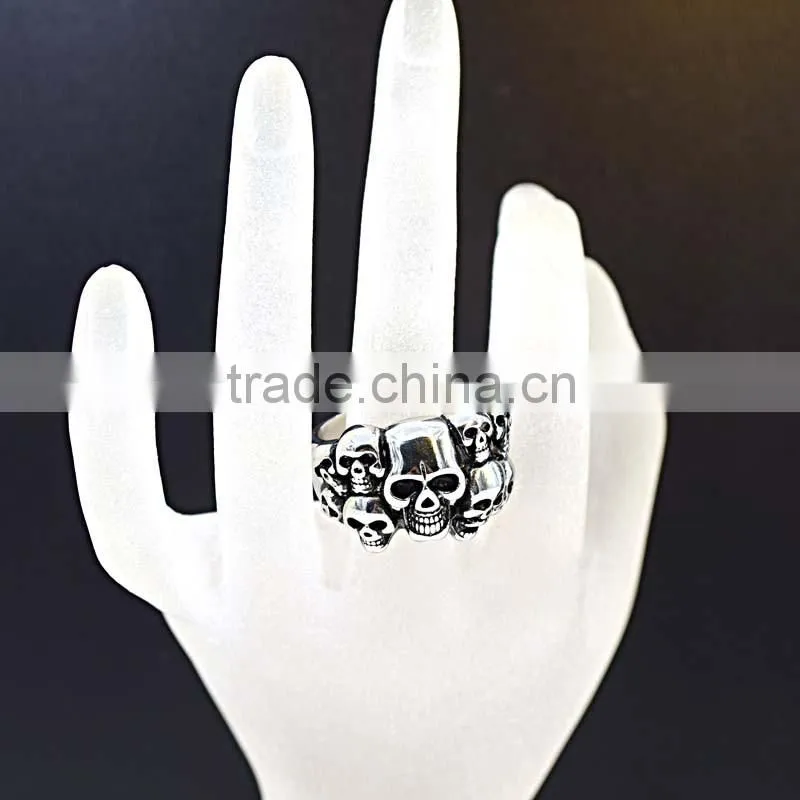 skull stainless steel fashion gothic rings jewelry for men