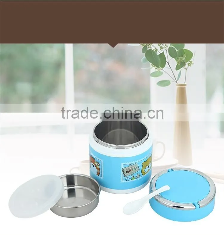 stainless steel bento food warmer container/ bulk layered lunch box thermal