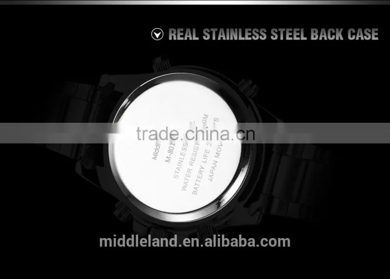 2015 hot china watch MIDDLELAND new most popular quartz analog water resistant watches made in china