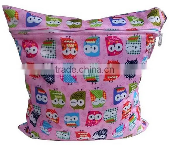 Useful Waterproof Reusable Zipper Cloth Baby Diaper Bag