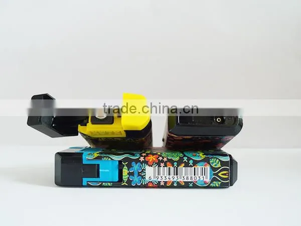 Automatic cap color ignition electron cigarette customized brand picture logo lighter