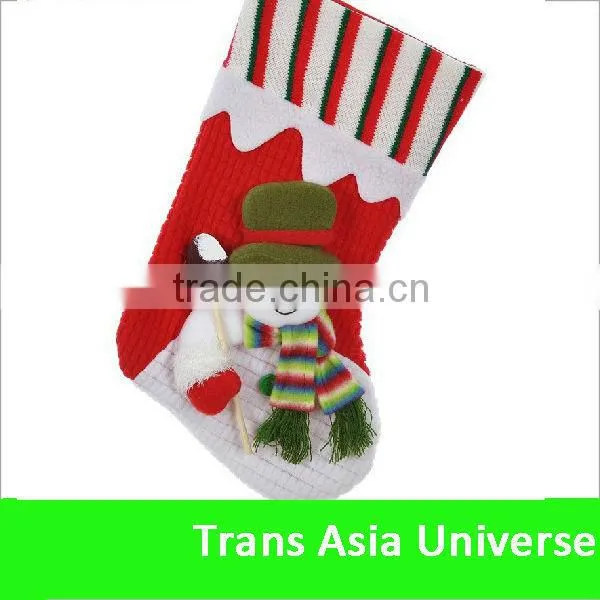 Best selling custom christmas sock decorated snowman