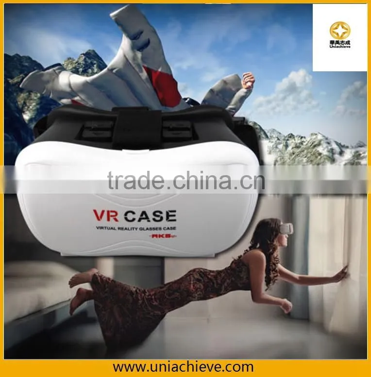 Hot Selling 3D VR case Real Virtual Headset with Virtual Reality 3D Glasses for Movies and Games