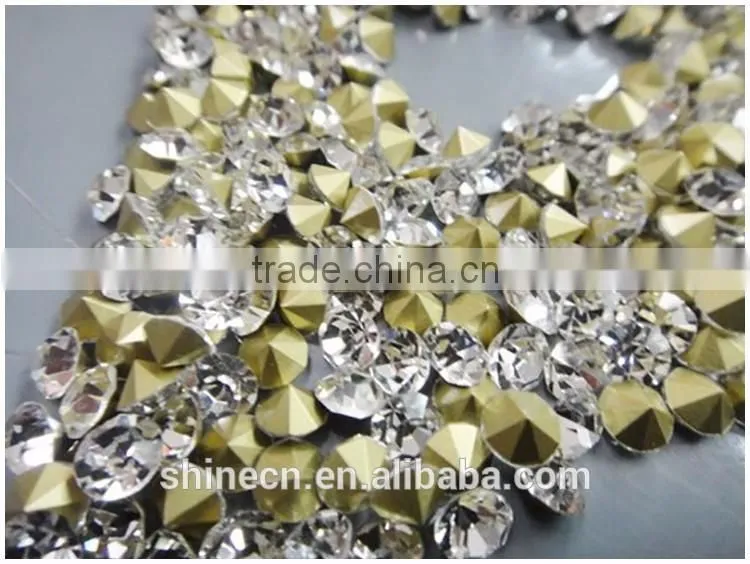 Cheap Crystal AB Color Beads Foiled Chaton colorful Pointback rhinestones