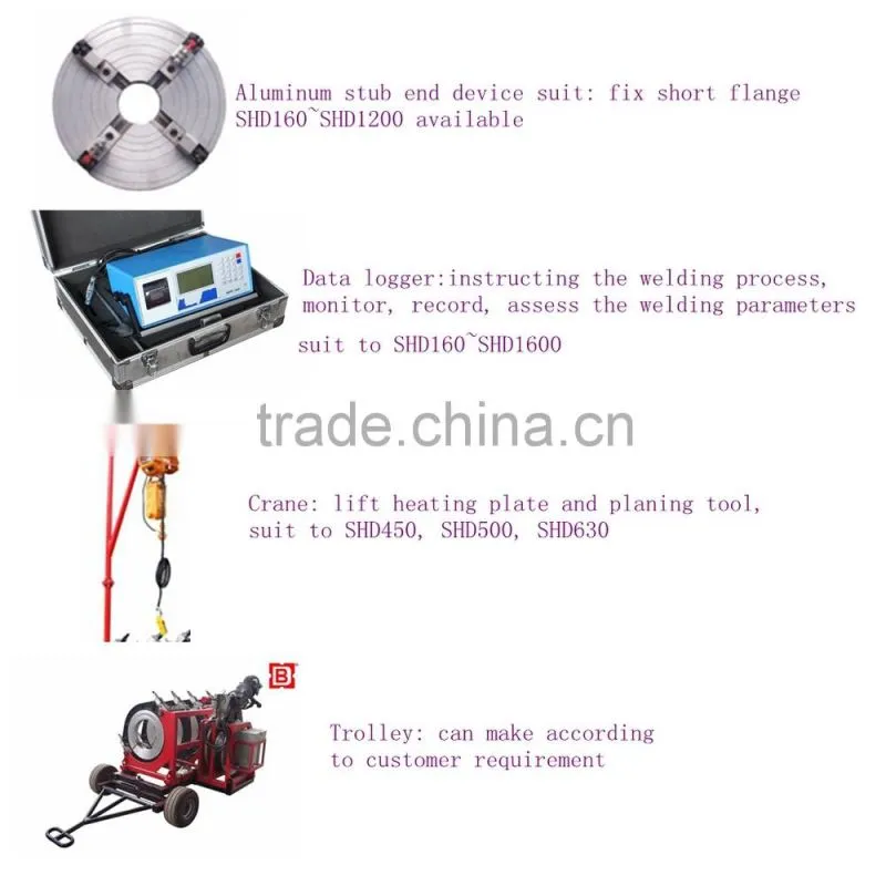 Plastic pipe butt fusion welding machine SHD500/200