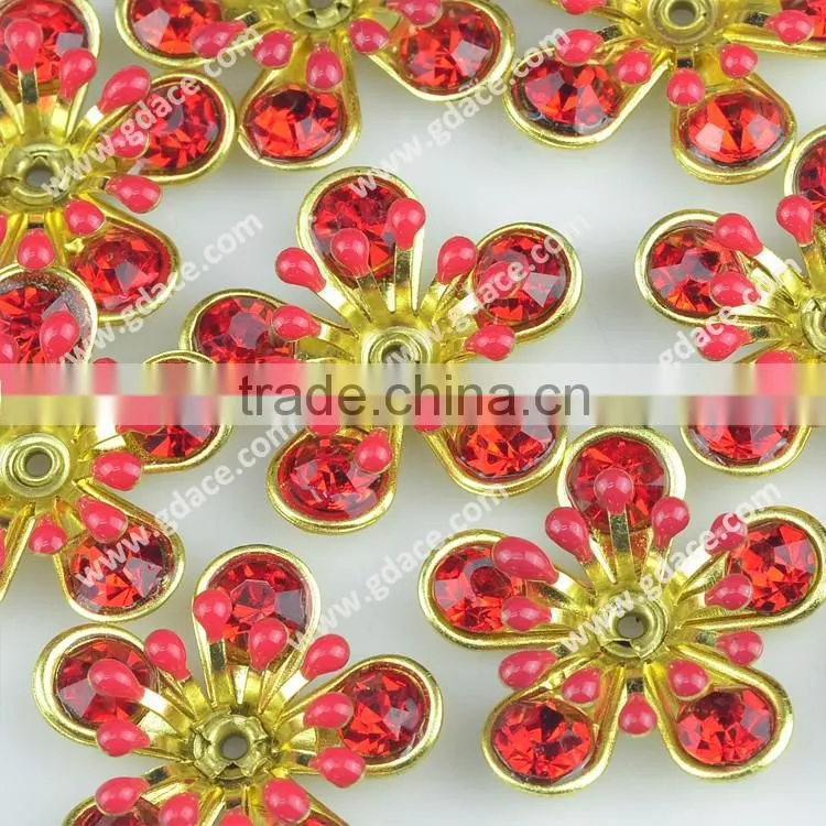 metal craft retro flower for fashion leather product