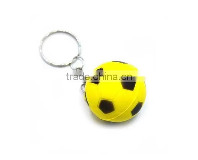 sales promotion rubber sport ball keychain