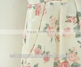 Chiffon floral printed fashion girls pant