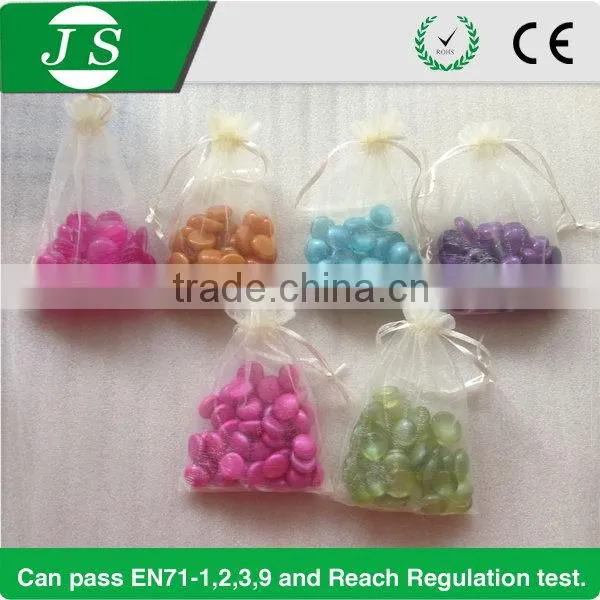 Low price creative glass rubber beads strand double color