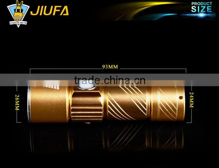 Aluminium Body Rechargeable Battery Solar Torch Led Solar Flashlight