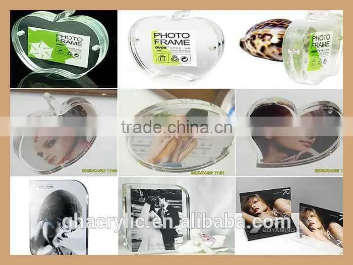Transparent Rotate Acrylic Photo Frame,Rotate Lucite Magnetic Photo Frame