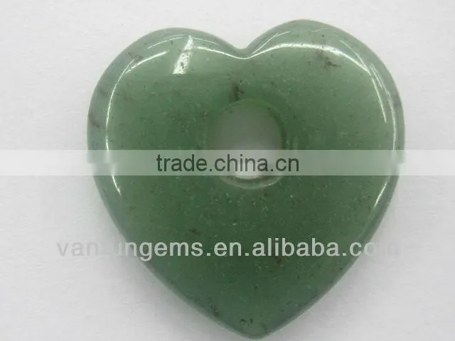 Wholesale 35*6mm Green Aventurine heart shape pendant