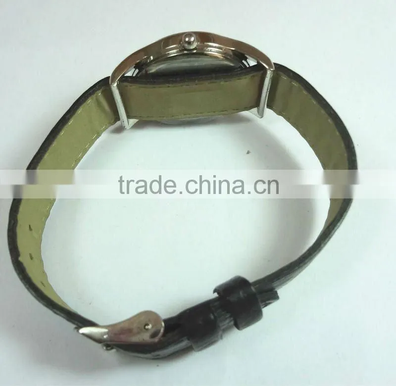 fashion interchangeable strap watch for men cheap PU leather promotion watch custom PU leather watch