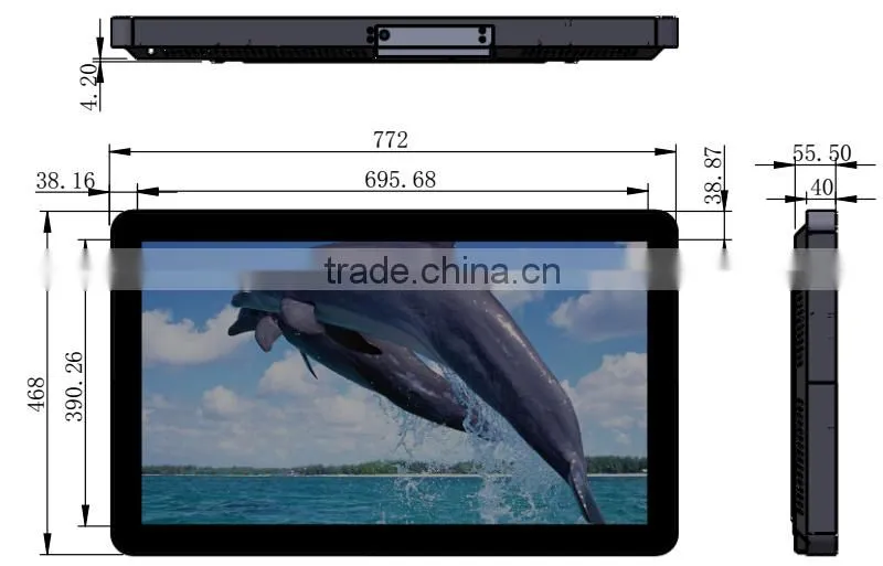 42 inch full hd media player video player lcd displayer