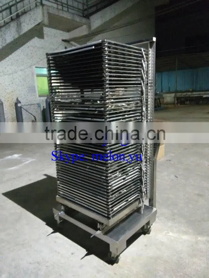 Multilayer Stainless Steel Solid Plate Drying Rack with Chassis Cart for Electronics