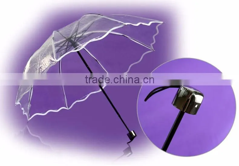 Hot sale ladies fashion 2015 abaya advertising kids child clear transparent umbrella