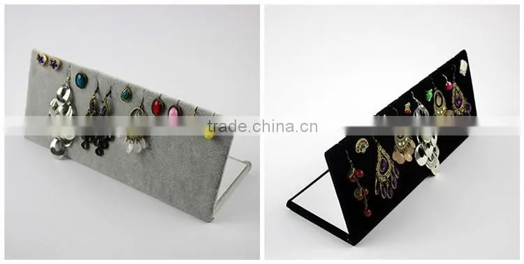 China manufacture velvet jewelry earring display cards