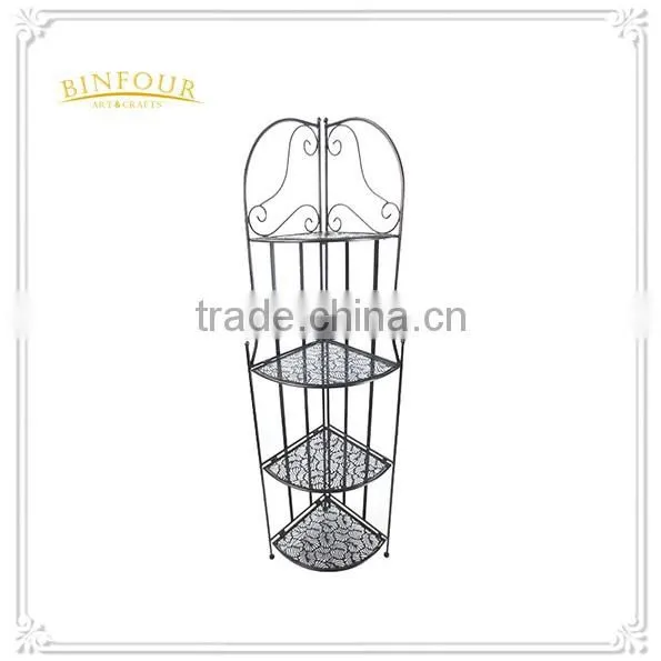 metal antique corner wire shelf kitchen bread storage rack