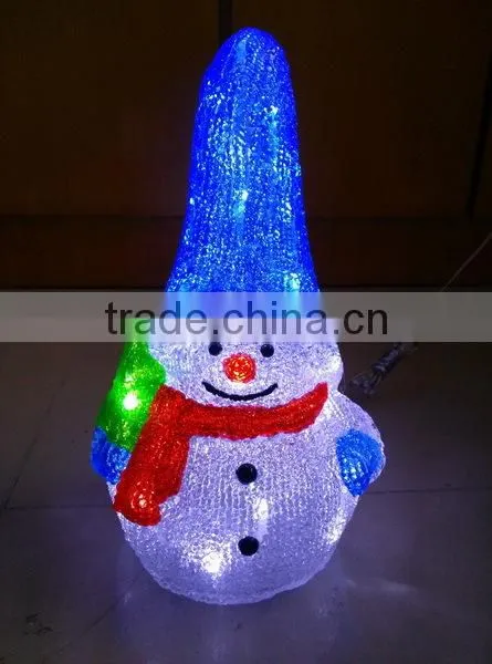 hot sales 3D LED christmas acrylic snowman motif light