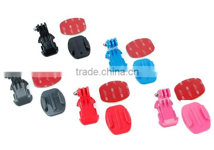 Flat 3M Adhesive Mount and J-Hook Buckle with 3M Sticker for GoPro Hero 4/3+/3