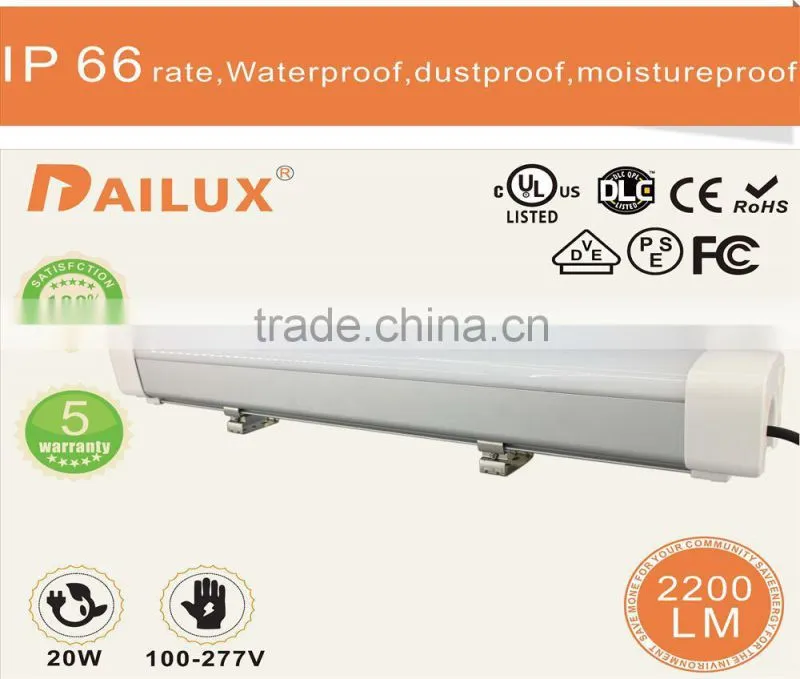 20w-60w 2ft 4ft 5ft tri proof led light used in Wet location, 0.6m vapor tight, integrated LED fixture