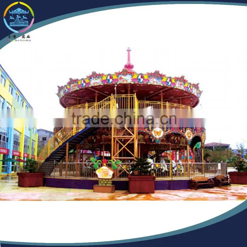 Double-floor luxury carousel with 68seats