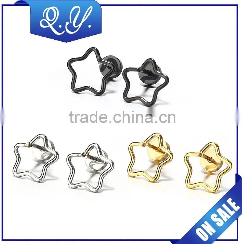 Fashion design colored acrylic ear stud earrings piercing jewelry wholesale