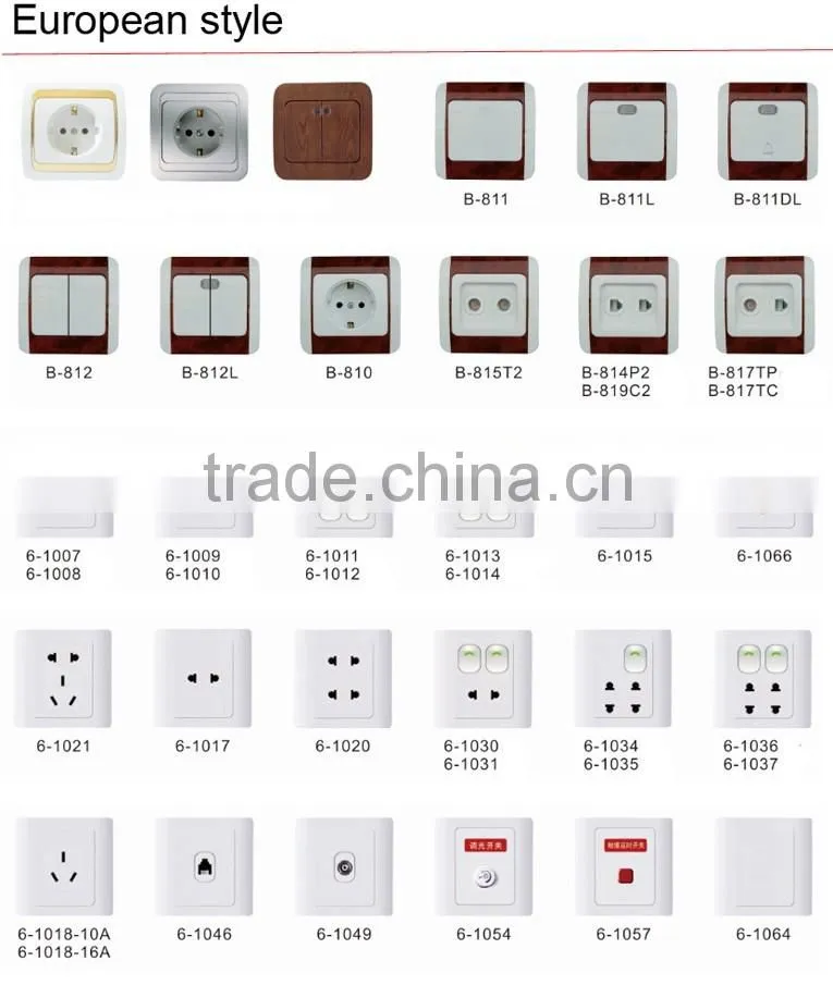 High quality European standard 230V 3A dimmer switch