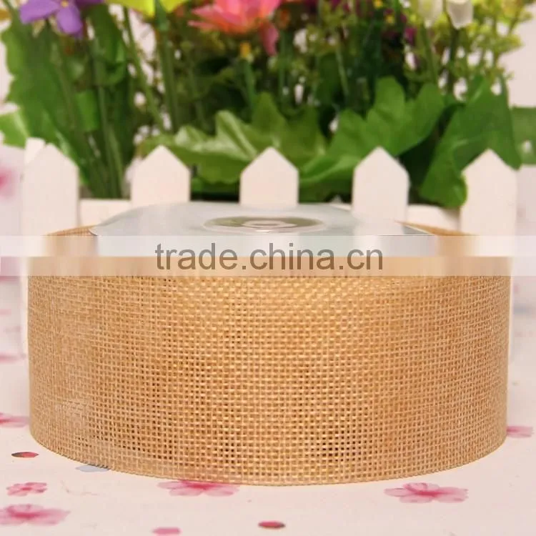 Colorful rustic burlap ribbon,natural jute trim,hessian burlap trims for decoration