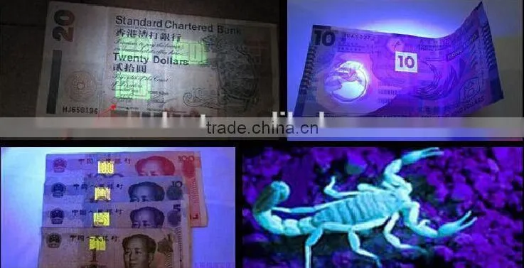 365nm,395nm led purple light uv flashlight