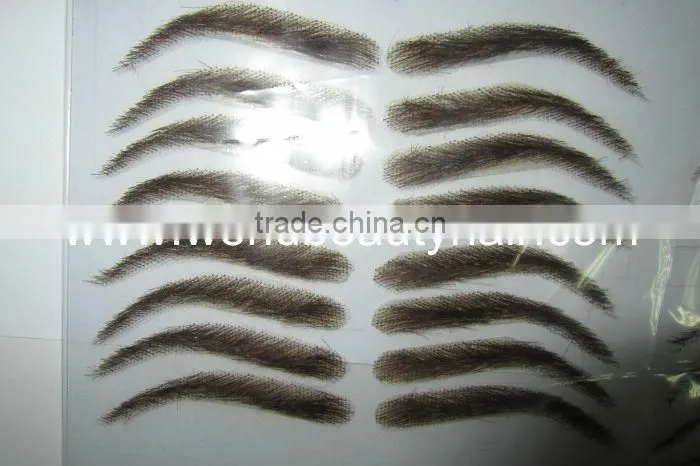eyebrow handtied 100% human hair eyebrow man style woman style customzed style makeup eyebrow