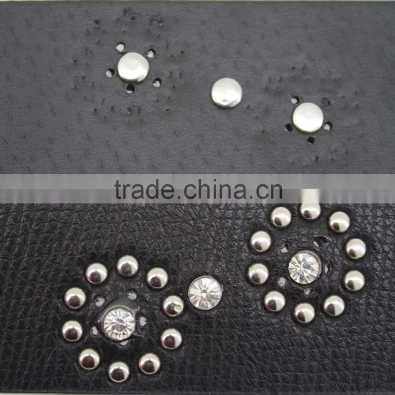 Women's Fashion flowermetal studded jeans belt with shiny rhinestone accessories in Chinese factory