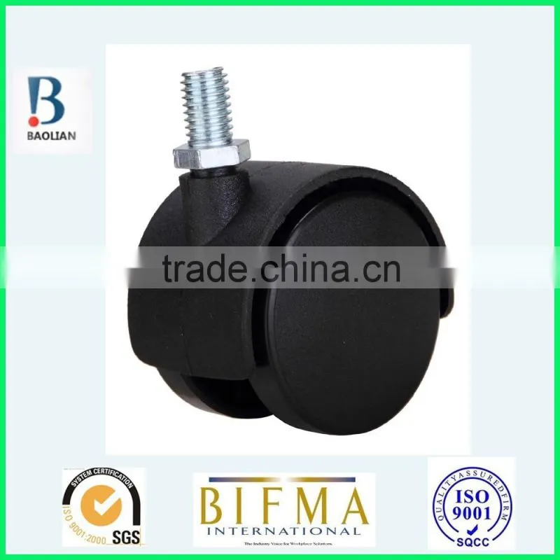 2016 fine 50mm conventional plate nylon furniture caster wheels