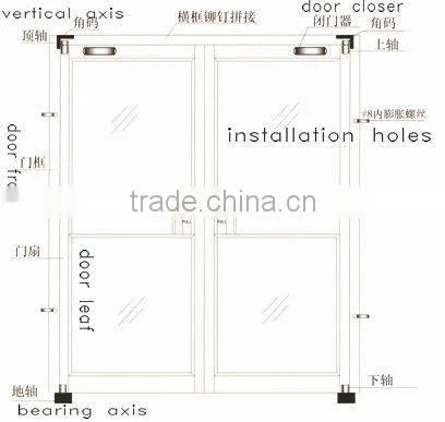 Used commercial door aluminum frame glass inserts A-17